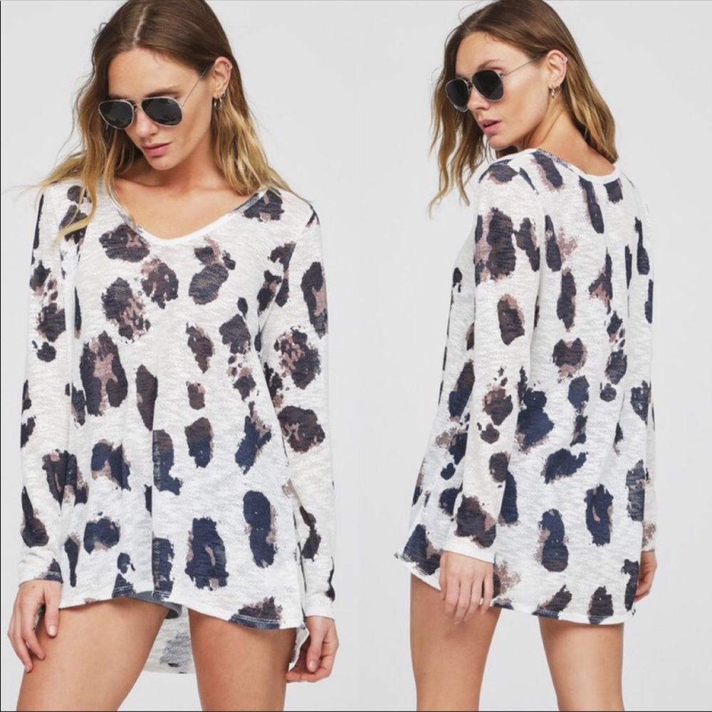 🆕❗️LAST ONE❗️ALUNA LEVI LEOPARD KNIT TOP - Picture 3 of 3
